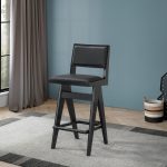 Keira Black PU Bar Stool (Set of 2) - Image 4