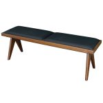 Keira Black Vegan Leather Bench - Image 5
