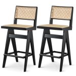Keira Rattan Bar Stool (Set of 2) - Image 5