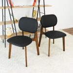 Kelsey  Black Leather Dining Chair (Set Of 2) - Image 3