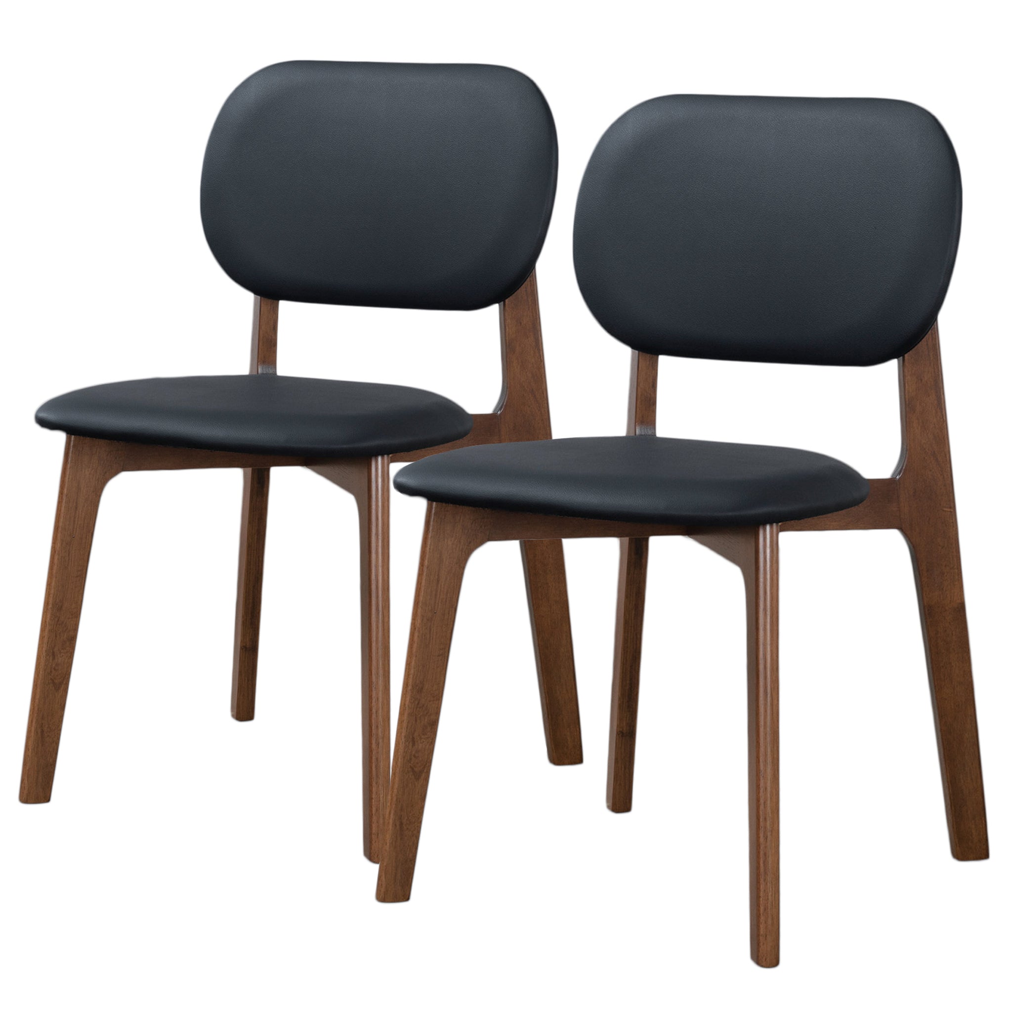 Kelsey Black Leather Dining Chair (Set Of 2) Kelsey Black Leather Dining Chair (Set Of 2)
