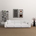 Kely  100'' Cream Boucle Upholstered Sofa - Image 3