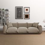 Kely 100'' Mocha Boucle Upholstered Sofa - Image 2