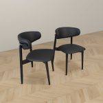 Korbin Black Vegan Leather Dining Chair (Set Of 2) - Image 3
