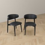 Korbin Black Vegan Leather Dining Chair (Set Of 2) - Image 4