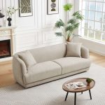 Larisa Mid Century Modern Linen Sofa - Image 2