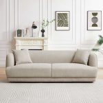 Larisa Mid Century Modern Linen Sofa - Image 3