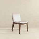 Laura  Beige Linen Solid Wood Dining Chair (Set Of 2) - Image 3