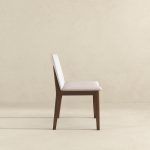 Laura  Beige Linen Solid Wood Dining Chair (Set Of 2) - Image 5