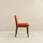 Laura  Burnt Orange Velvet Solid Wood Dining Chair (Set Of 2) - Image 4