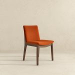Laura  Burnt Orange Velvet Solid Wood Dining Chair (Set Of 2) - Image 5