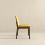 Laura  Gold Velvet Solid Wood Dining Chair (Set Of 2) - Image 4