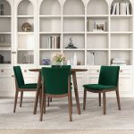 Laura  Green Velvet Solid Wood Dining Chair (Set Of 2) - Image 2