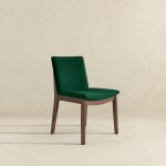 Laura  Green Velvet Solid Wood Dining Chair (Set Of 2) - Image 4