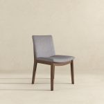 Laura  Light Grey Linen Solid Wood Dining Chair (Set Of 2) - Image 3