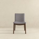 Laura  Light Grey Linen Solid Wood Dining Chair (Set Of 2) - Image 4