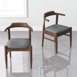 Leon Mid-Century Modern Grey Fabric Dining Chair (Set of 2) - Image 4