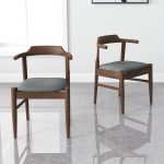 Leon Mid-Century Modern Grey Fabric Dining Chair (Set of 2) - Image 5