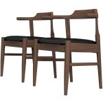 Leon Mid-Century Modern Leather Dining Chair (Set of 2) - Image 5