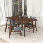 Levi Modern Style Solid Wood Rectangular Dining Kitchen Table 63" - Image 2