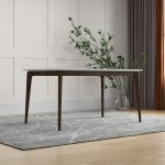Lindsey  Solid Wood White Top Dining Table - Image 4