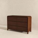 Lionel Mid Century Modern Solid Wood 6-Drawer Dresser - Image 3
