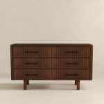 Logan Mid Century Modern Walnut Dresser With 6 Drawers - Image 2