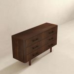 Logan Mid Century Modern Walnut Dresser With 6 Drawers - Image 3
