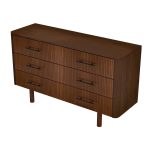 Logan Mid Century Modern Walnut Dresser With 6 Drawers - Image 5