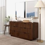 Lola Mid Century Modern Walnut Dresser With 6 Drawers - Image 2