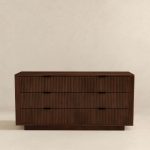 Lola Mid Century Modern Walnut Dresser With 6 Drawers - Image 3