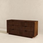Lola Mid Century Modern Walnut Dresser With 6 Drawers - Image 4