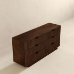 Lola Mid Century Modern Walnut Dresser With 6 Drawers - Image 5