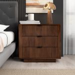 Lola Walnut Nightstand 3-Drawer - Image 2