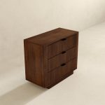 Lola Walnut Nightstand 3-Drawer - Image 3