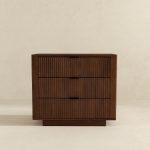 Lola Walnut Nightstand 3-Drawer - Image 4