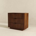 Lola Walnut Nightstand 3-Drawer - Image 5