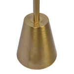 Lumina Brassed Gold Floor Lamp with Rotary Switch Triple Spots Metal Cone Base - Image 4
