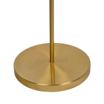 Majestic Brass Ring Base Curved Floor Lamp with Triangle White Drum Shade - Image 5