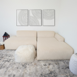 Mar Sectional Cream Corduroy Sofa (Right Facing) - Image 5