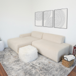 Mar Sectional Cream Corduroy Sofa(Left Facing) - Image 2