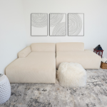 Mar Sectional Cream Corduroy Sofa(Left Facing) - Image 4