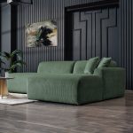 Mar Sectional Green Corduroy Sofa (Right Facing) - Image 4
