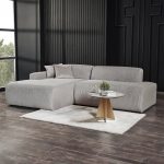 Mar Sectional Grey Corduroy Sofa (Left Facing) - Image 2