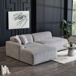 Mar Sectional Grey Corduroy Sofa (Left Facing) - Image 4