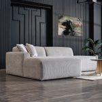 Mar Sectional Grey Corduroy Sofa (Left Facing) - Image 5