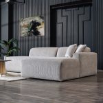 Mar Sectional Grey Corduroy Sofa (Right Facing) - Image 4