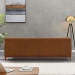 Mara  Tufted Cognac Leather Sofa - Image 3