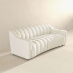 Marcus  Luxury Tight Back Cream Boucle Couch - Image 4