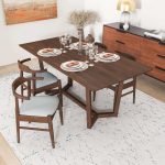 Marina  Solid Wood Dining Table In Brown - Image 2